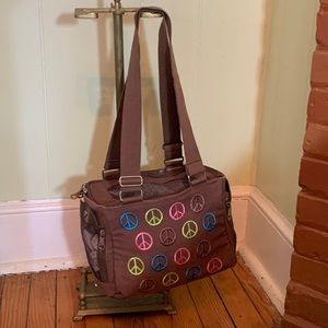 “PEACE LOVE” PUPPY/SMALL DOG CARRIER